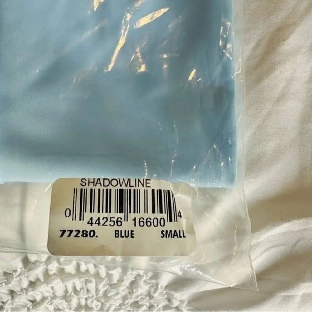 Shadowline Petals 53 Inch Long Sleeve Gown - Blue 33280 Size Small